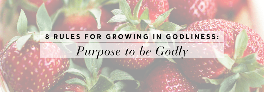 Purpose To Be Godly
