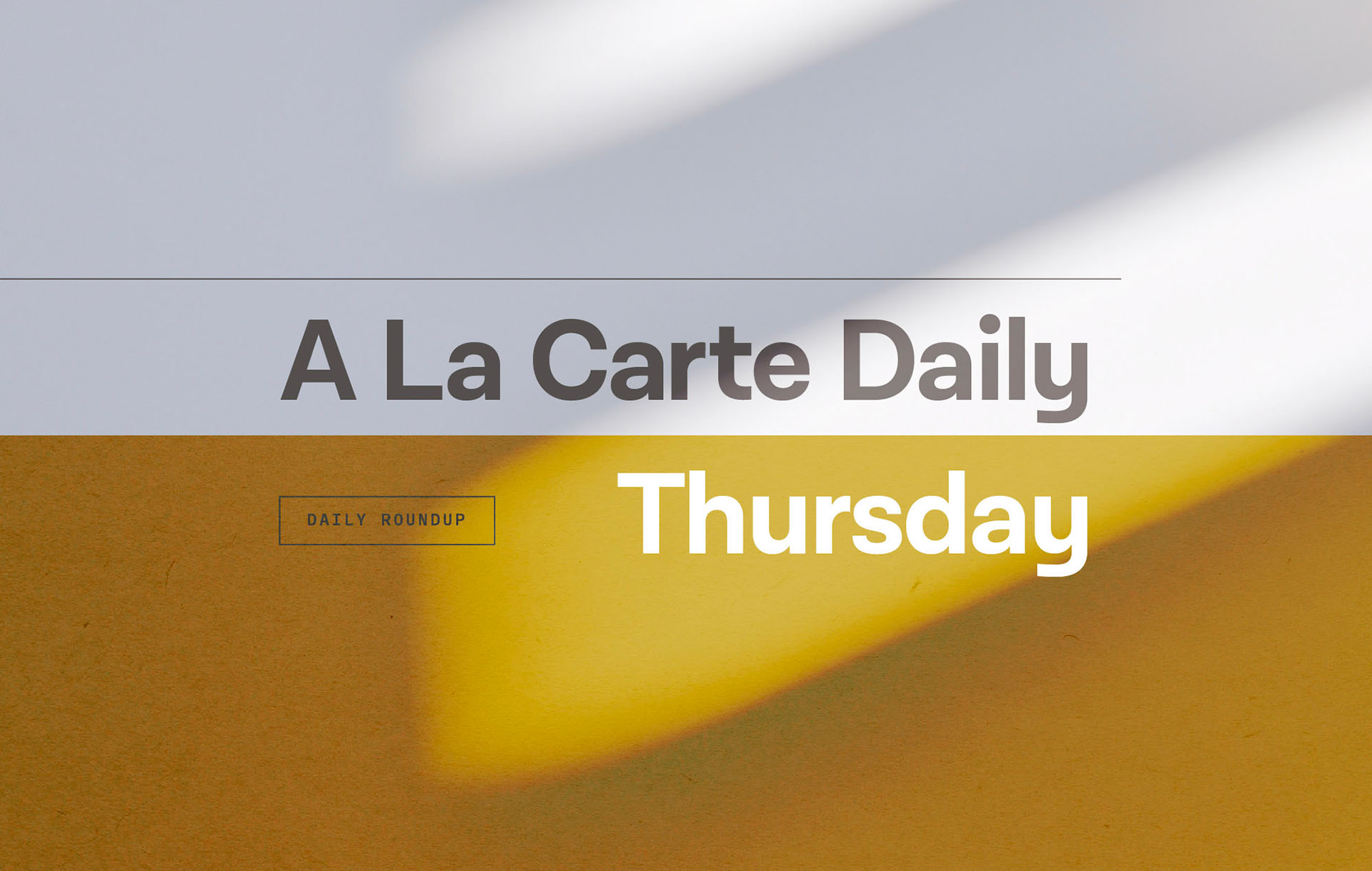 A La Carte Thursday 1