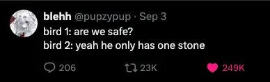 2 birds, one stone