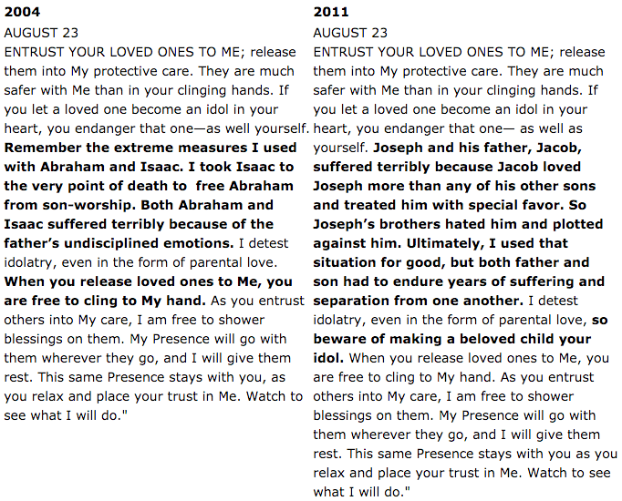 Jesus Calling Comparison